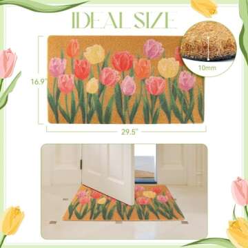 Dripykiaa Spring Coir Door Mat for Front Door