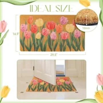 Dripykiaa Spring Coir Door Mat for Front Door