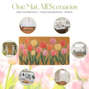 Dripykiaa Spring Coir Door Mat for Front Door