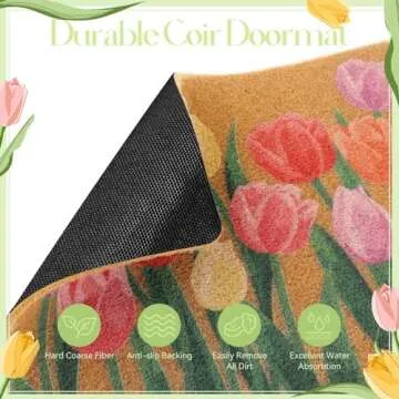 Dripykiaa Spring Coir Door Mat for Front Door