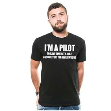 Pilot Aviation Flight School Mens Airplane Funny T-Shirt
