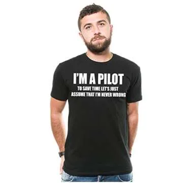 Pilot Aviation Flight School Mens Airplane Funny T-Shirt