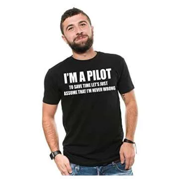 Pilot Aviation Flight School Mens Airplane Funny T-Shirt