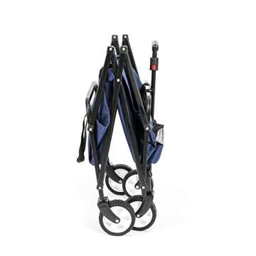 YSC Collapsible Folding Beach Outdoor Utility Wagon (Navy Blue)