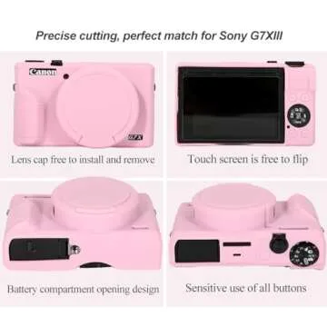 Pocoukate Canon G7X Mark III Silicone Case with Screen Protectors