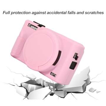 Pocoukate Canon G7X Mark III Silicone Case with Screen Protectors