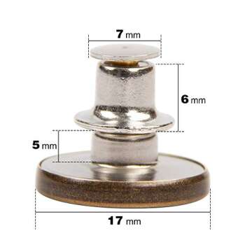 HanTech Premium 18 Sets Adjustable No Sew Instant Jean Buttons for Clothing Fixes