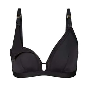LIVELY Nursing Bralette | Soft Cups for Moms | Jet Black