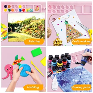 SHNOKER Silicone Craft Mat - 21.7" x 17.7" For Creative Fun