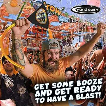 Head Rush Drink UP B*TCHES Beer Bong - Funnel with Long Tube Beer Drinking Games for Adults Party & Other Occasions - Alcohol Drinking Funnel with a Thick & Flexible Hose - Ultimate (2FT)