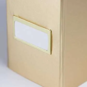 Blu Monaco Foldable Gold Magazine File Holder Set - 2 Pack