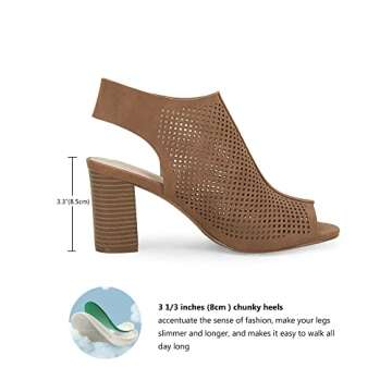 Stylish Coutgo Heels for Women Open Toe Ankle Strap Footwear