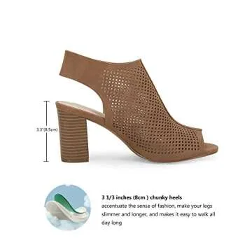 Stylish Coutgo Heels for Women Open Toe Ankle Strap Footwear
