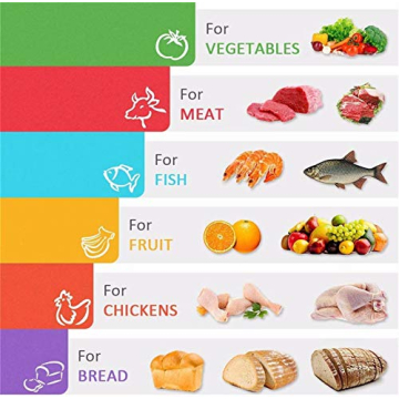 Bedoo Extra Thick Flexible Plastic Kitchen Cutting Mats Set