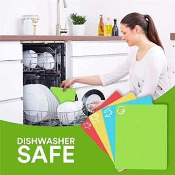 Bedoo Extra Thick Flexible Plastic Kitchen Cutting Mats Set