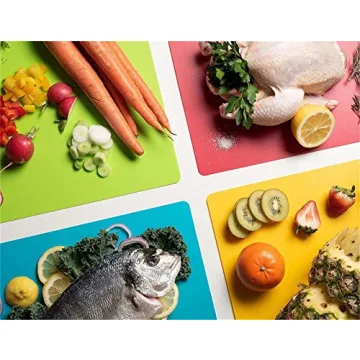 Bedoo Extra Thick Flexible Plastic Kitchen Cutting Mats Set