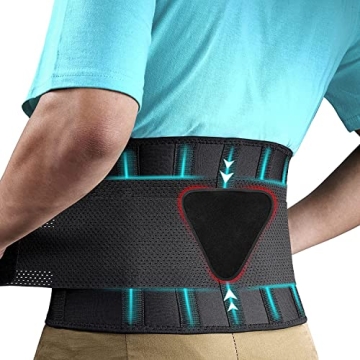FEATOL Adjustable Back Brace for Support – Pain Relief & Comfort