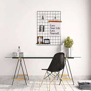 Kaforise Wire Wall Grid Panel for Photos & Organization