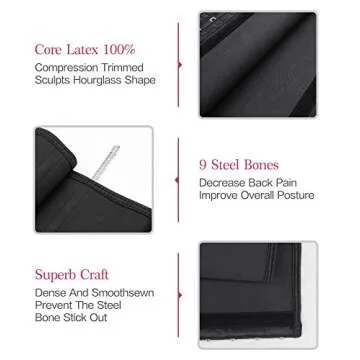 YIANNA Latex Waist Trainer for Women - Tummy Control Corset