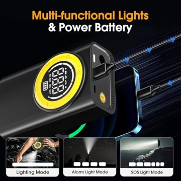 Portable Tire Inflator - 150 PSI Cordless Air Pump