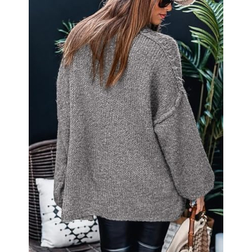 Cozy Oversized Turtleneck Sweater for Women