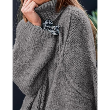 Cozy Oversized Turtleneck Sweater for Women