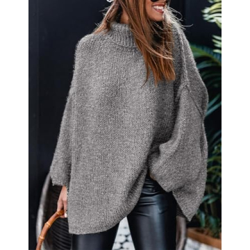 Cozy Oversized Turtleneck Sweater for Women