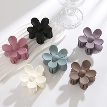 Matte Daisy Hair Clips Set Non-Slip Strong Hold for All Hair