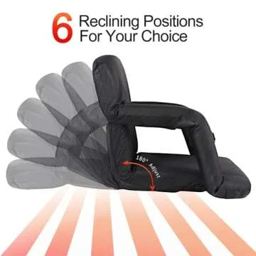 Heated Stadium Seats - Portable Chair with Back Support