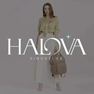 HaloVa Diaper Bag, Baby Daddy Mommy Travel Backpack with Wet Cloth, Tissues, Bottle Pockets, with Stroller Straps, Orange