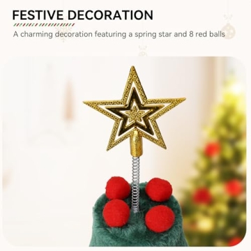 YITAHOME Christmas Cat Tree with 2 Cozy Houses