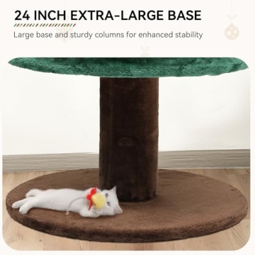 YITAHOME Christmas Cat Tree with 2 Cozy Houses