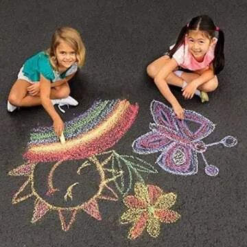 S&S Worldwide Giant Box of Jumbo Sidewalk Chalk, 126 Pieces, 9 Colors - Bulk Set Color Splash Outdoo...