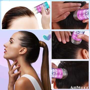 AnWoor Hair Wax Stick for Flyaways Hair Accessories for Women Girls Hair Bun Maker for Kids Baby Hair Gel Stick Kids Hair Products Slick Stick Girls Hair Accessories Hair Smoothing Stick