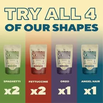 It’s Skinny Pasta Variety Pack - Pre-cooked Low Carb Pasta, Konjac Shirataki Noodles, Gluten Free Pasta, Vegan and Keto-Friendly (6-pack)