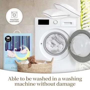 OCEANSLEEP Goose Down Comforter California King Size - All Season White Fluffy Feather Duvet Insert with Tabs, 780 Fill Power Weight for Luxury(California King, White/All Season)