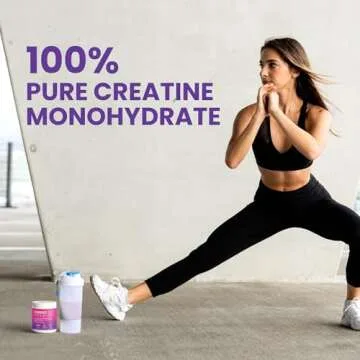 AminoLean Creatine Monohydrate Powder, Pure Micronized Creatine Supplement for Women and Men, Improv...