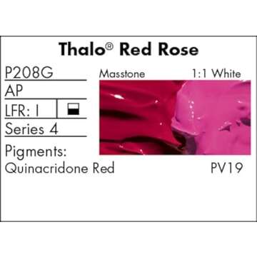 Grumbacher Pre-Tested Oil Paint, 37ml/1.25 Ounce, Thalo Red Rose (P208G)