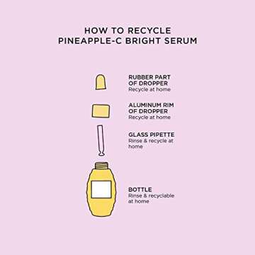 Glow Recipe Pineapple-C Bright Serum - Vitamin C Facial Serum with Hyaluronic Acid + Vitamin E to Even Skin Tone + Hydrate - Good for Blemish-Prone + Sensitive Skin, Vegan (30ml / 1oz)