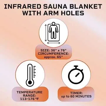 Gorapture Infrared Sauna Blanket Fast Sweating Body Shape Fitness Far Infrared Sauna Blanket for Body Relaxation at Home Use Sauna Blanket with Sleeves