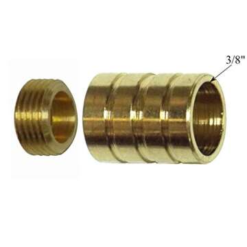 Inside Mount Hidden Socket Brass Plated Brackets for 3/8" Rods - One Pair