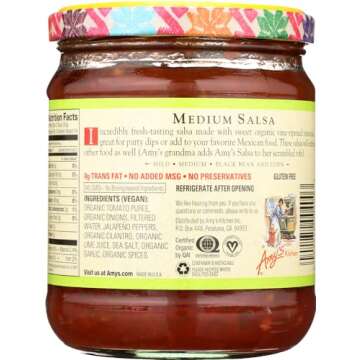 Amy's Medium Salsa - 14.7 oz