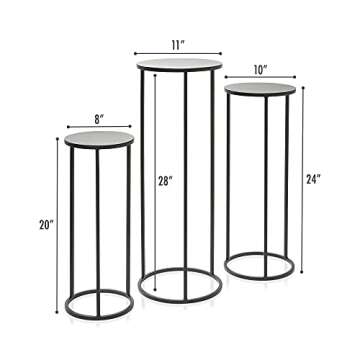 Kimisty Set of 3 Plant Stand - Elegant Display for Home Decor