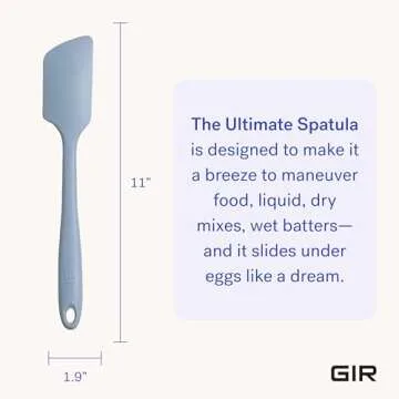 GIR: Get It Right Premium Silicone Spatula - Non-Stick Heat Resistant Kitchen Spatula - Perfect for Baking, Cooking, Scraping, and Mixing - Ultimate - 11 IN, Slate