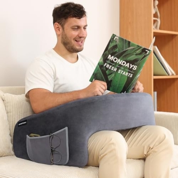 OMOTON Reading Pillow for Lap Desk, Upgrade Extra Large Gaming Pillow for Adult, Perfectly Fitting Y...