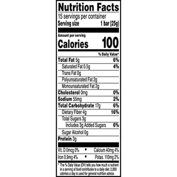 Health Warrior Chia Bars, Caramel Sea Salt , 15 Bars