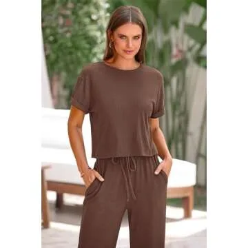 PRETTYGARDEN Women's Knit Loungewear Set for Summer