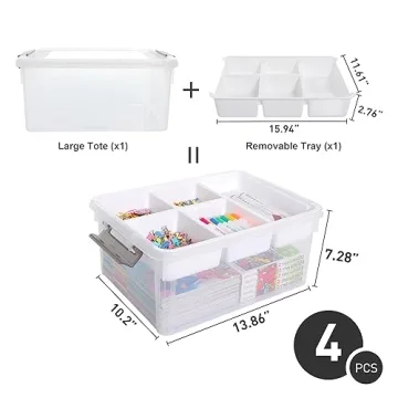 Citylife 17 QT Storage Box Pack for Ultimate Organization