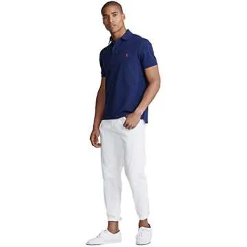 Polo Ralph Lauren Classic Fit Mesh Polo Shirt, Basic Navy With Red Pony, XX-Large