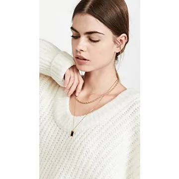 Free People Women's Blue Bell V Neck Sweater in Ivory